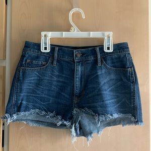 HOLLISTER high-rise denim short shorts
